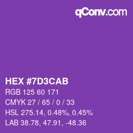 Código de color: HEX #7D3CAB | qconv.com