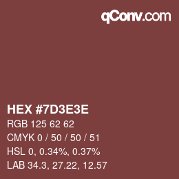 Código de color: HEX #7D3E3E | qconv.com
