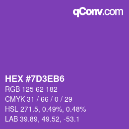 カラーコード: HEX #7D3EB6 | qconv.com