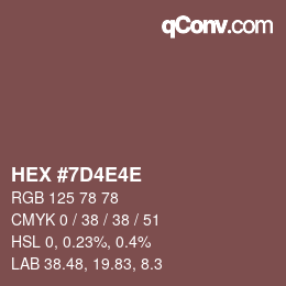 Código de color: HEX #7D4E4E | qconv.com