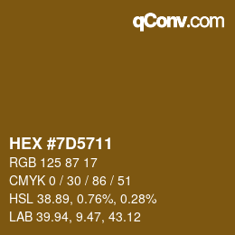 Color code: HEX #7D5711 | qconv.com