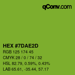 颜色代码: HEX #7DAE2D | qconv.com