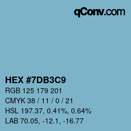 Color code: HEX #7DB3C9 | qconv.com
