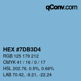 Color code: HEX #7DB3D4 | qconv.com