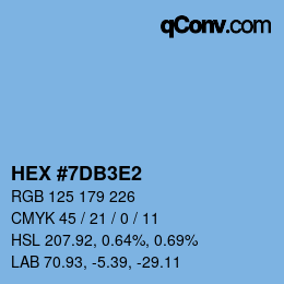 Color code: HEX #7DB3E2 | qconv.com