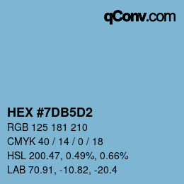 Color code: HEX #7DB5D2 | qconv.com