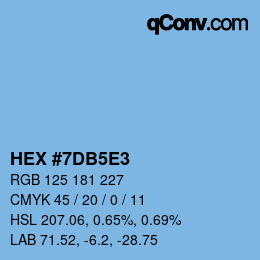 Color code: HEX #7DB5E3 | qconv.com