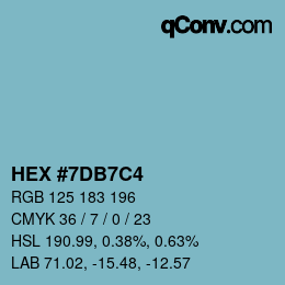Color code: HEX #7DB7C4 | qconv.com
