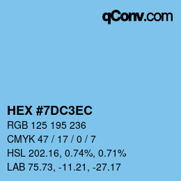 Color code: HEX #7DC3EC | qconv.com