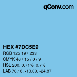 Color code: HEX #7DC5E9 | qconv.com