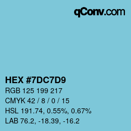 Color code: HEX #7DC7D9 | qconv.com