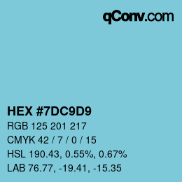 Color code: HEX #7DC9D9 | qconv.com