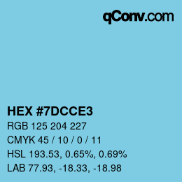 Color code: HEX #7DCCE3 | qconv.com