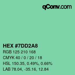 Color code: HEX #7DD2A8 | qconv.com