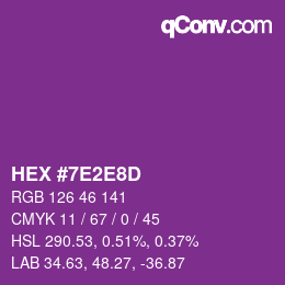 Color code: HEX #7E2E8D | qconv.com