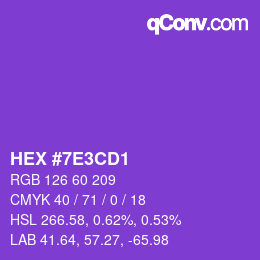 Color code: HEX #7E3CD1 | qconv.com