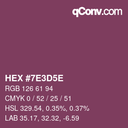 Code couleur: HEX #7E3D5E | qconv.com