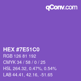Color code: HEX #7E51C0 | qconv.com