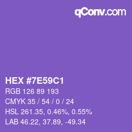Farbcode: HEX #7E59C1 | qconv.com
