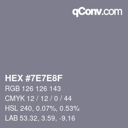 Color code: HEX #7E7E8F | qconv.com