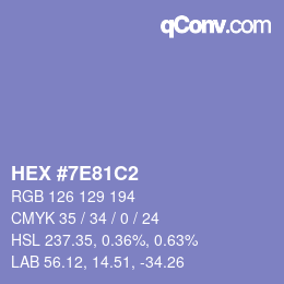 Color code: HEX #7E81C2 | qconv.com
