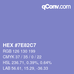 Color code: HEX #7E82C7 | qconv.com