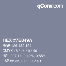 Color code: HEX #7E849A | qconv.com