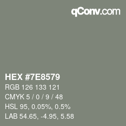 Color code: HEX #7E8579 | qconv.com