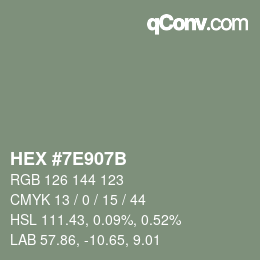 Color code: HEX #7E907B | qconv.com