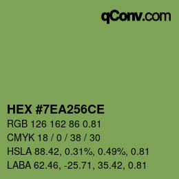 Código de color: HEX #7EA256CE | qconv.com