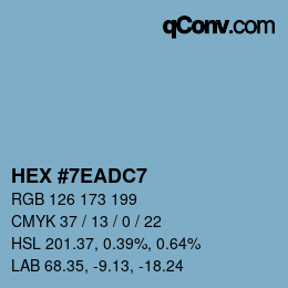 Color code: HEX #7EADC7 | qconv.com
