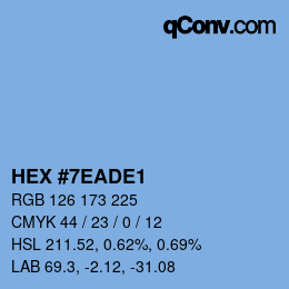 Color code: HEX #7EADE1 | qconv.com