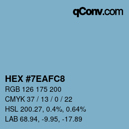 Color code: HEX #7EAFC8 | qconv.com