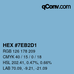 Color code: HEX #7EB2D1 | qconv.com