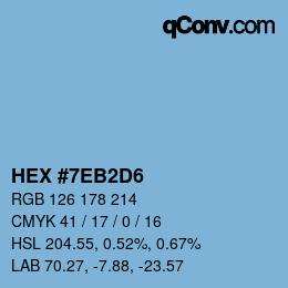 Color code: HEX #7EB2D6 | qconv.com