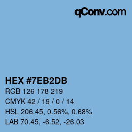 Color code: HEX #7EB2DB | qconv.com