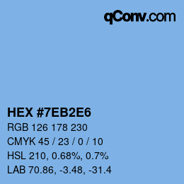Color code: HEX #7EB2E6 | qconv.com