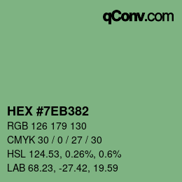 Color code: HEX #7EB382 | qconv.com