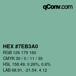 Color code: HEX #7EB3A0 | qconv.com