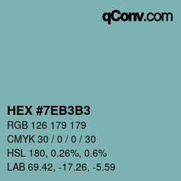 Color code: HEX #7EB3B3 | qconv.com