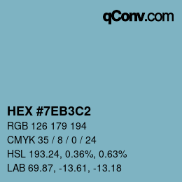 Color code: HEX #7EB3C2 | qconv.com
