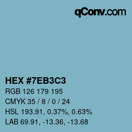 Color code: HEX #7EB3C3 | qconv.com