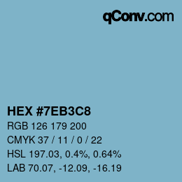 Color code: HEX #7EB3C8 | qconv.com