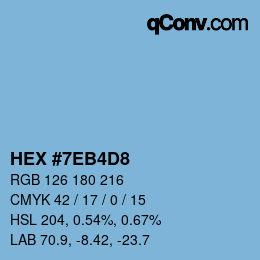 Color code: HEX #7EB4D8 | qconv.com
