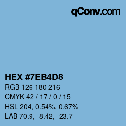 Color code: HEX #7EB4D8 | qconv.com