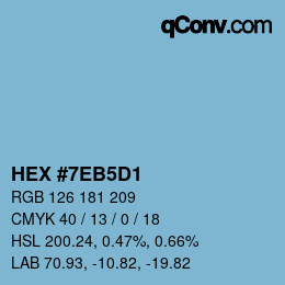 Color code: HEX #7EB5D1 | qconv.com