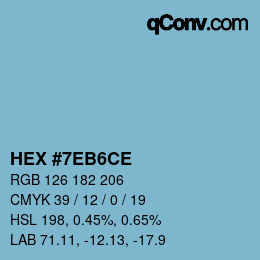 Color code: HEX #7EB6CE | qconv.com