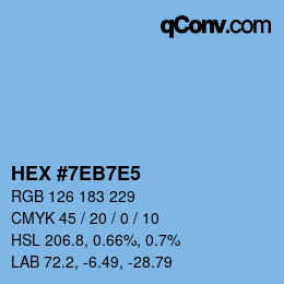 Color code: HEX #7EB7E5 | qconv.com