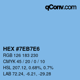 Color code: HEX #7EB7E6 | qconv.com