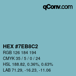 Color code: HEX #7EB8C2 | qconv.com